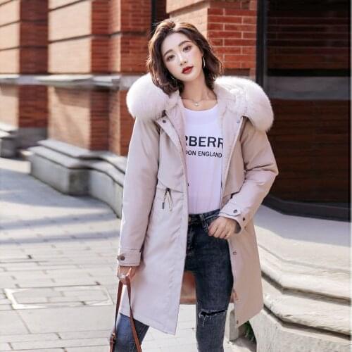 Keep Warm Fashion New 2021 Cotton Materia Winter Loose Drawstring Coat Leisure Overcoat Hooded Loose Jacket Plush Hat Women