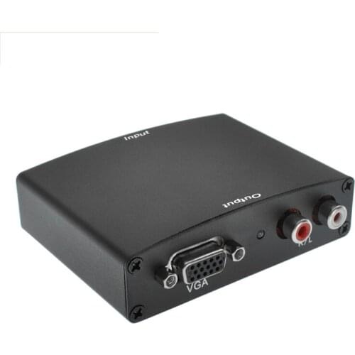 VGA Zu HDMI Converter Audio video sync output With AV Audio R/L Power HD Converter Computer vga Signal Input to hdmi