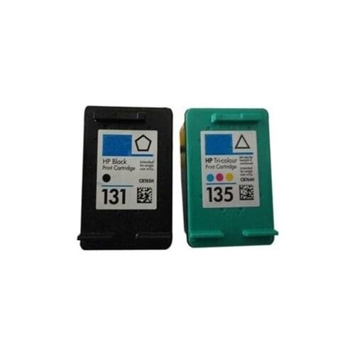 Vilaxh 2pcs Black and Color For HP 131 135 Compatible Ink Cartridges For HP Photosmart 2710 2610 325 PSC 2355 DJ6840 5740