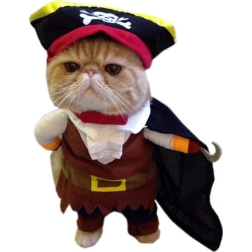 Funny Pet Clothes Cosplay Pirate Costume Dog Cat Party Halloween Special Events Costume Clothing For Small Medium Dog