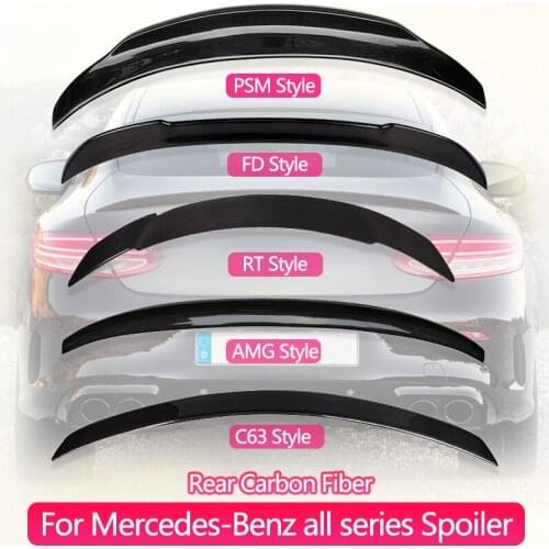 Real Carbon Fiber Rear Trunk Spoiler For Mercedes Benz E-Class W213 Coupe W207 Dedicated Tail Modified C-Class W205 Car Lip Wing