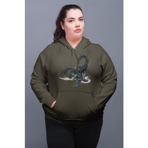 Angemiel Wear Scorpion Green Women 'S Hooded Sweatshirt