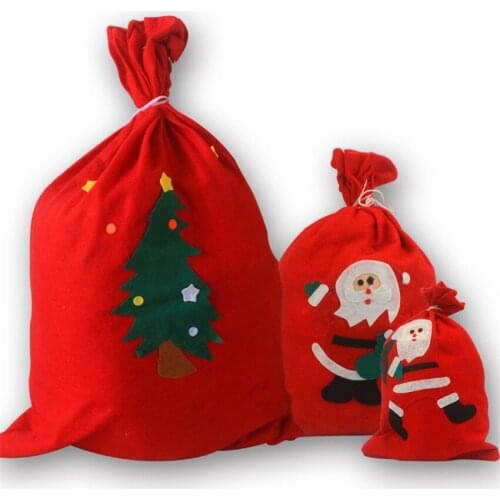 1Pc Christmas Santa Claus Gift Bags Cute Christmas Tree Old Man Pattern Packing Bag Snack Candy Cookies Bag Christmas Ornaments