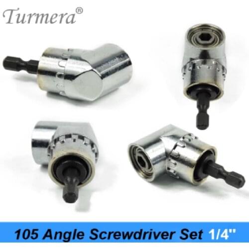 105 Angle Screwdriver Set Socket Holder Angle Screw Driver Tool 1/4'' Hex Bit Socket Bit Adapter Adjustable Bits Drill Turmera