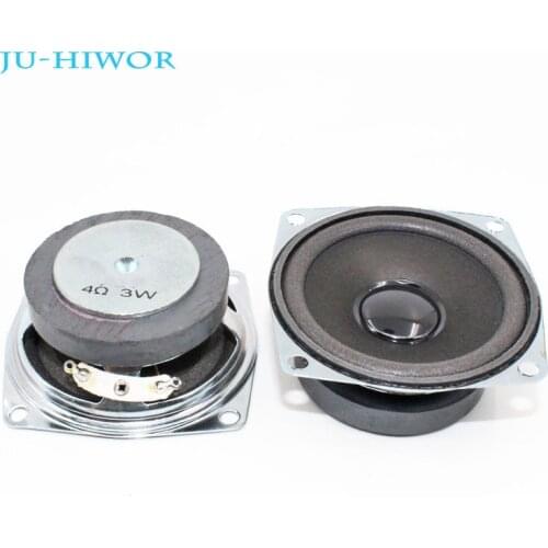 2pcs 4 Ohm 3W Loudspeaker 66MM 2.5 Inch Square Speaker 50MM External Magnetic Antimagnetic Foam Edge Height 28MM
