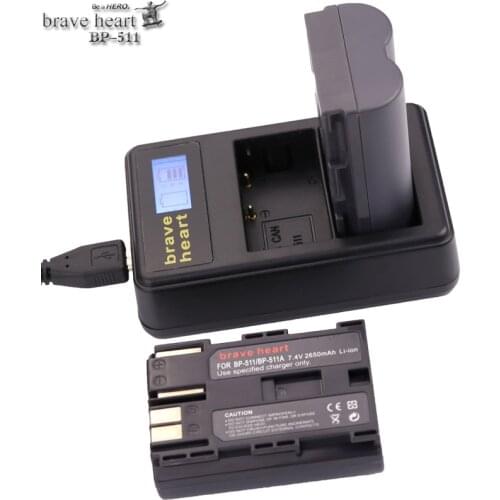 2Pcs bateria BP-511 BP511 BP 511 BP-511A Battery pack for Canon G6 G5 G3 G2 G1 EOS 300D 50D 40D 30D 20D 5D MV300i Digital Camera