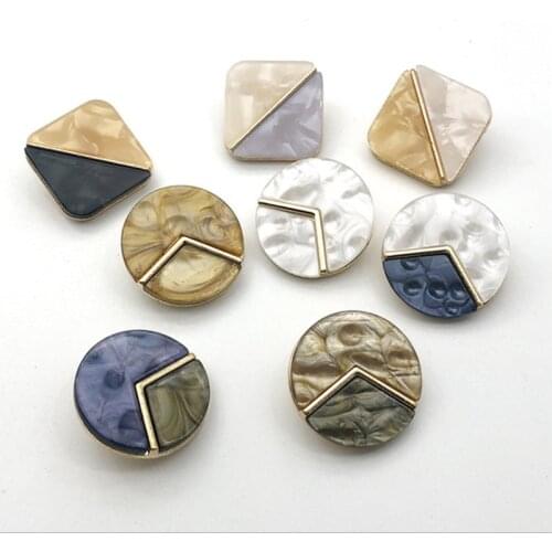 2Pcs/Lot Coat Sweater Metal Buttons 2 Styles Diy Clothes Decoration Clothing Accessories High-foot Buttons HS201010-12