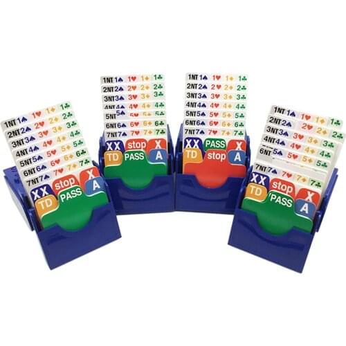 4 SETS / LOT English Bridge Cards Set with Bridge Bidding Box & Bridge Playing Cards Together Play In Tournment