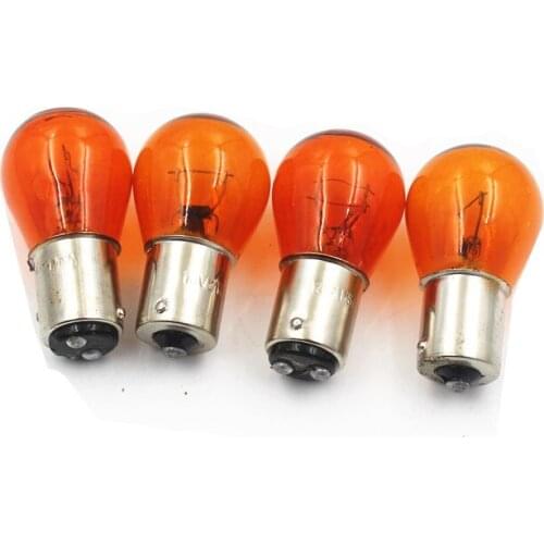 4pcs/2pcs 1157 Motorcycle Car Front Rear Amber Mini Turn Signal Stop Indicator Tail Light Bulb Light Lamp Atv Scooter Offroad