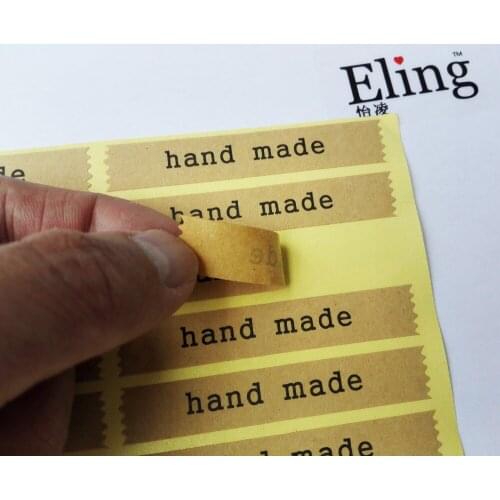 600 stickers/lot 72x17mm Handmade Self-adhesive kraft paper sealing label sticker for hand made diy, Item No. TK29