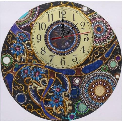 Mandala Clock 5D Special Diamond Painting Embroidery Cross Stitch Rhinestones DIY Needlework Crafts Kit Home Decoration 449E