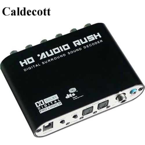 Caldecott 51R Digital Audio Decoder Audio Gear DTS AC-3 6CH Digital Audio converter LPCM To 5.1 Analog Output 2.1 For DVD PC
