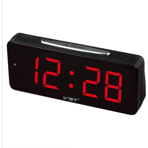 2020 Big Numbers Digital Alarm Clocks USB Plug AC Power Electronic Table Clocks With Large LED Office Desktop Clock VST-763