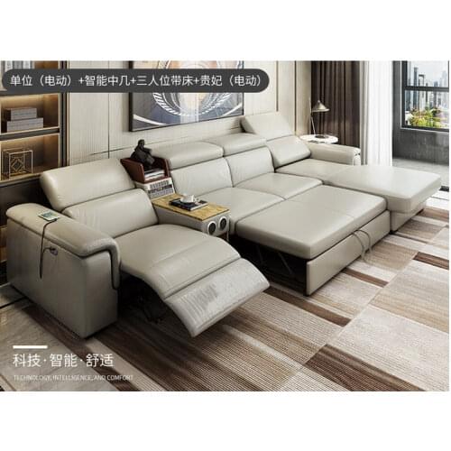 Living Room Sofa bed real genuine leather sofas salon couch electric recliner L sofa cama speaker air cleaner storage bluetooth