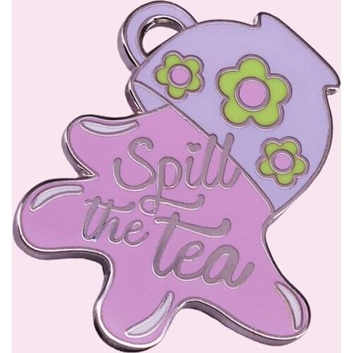The perfect pin brooch for when you need to spill the tea with your pals