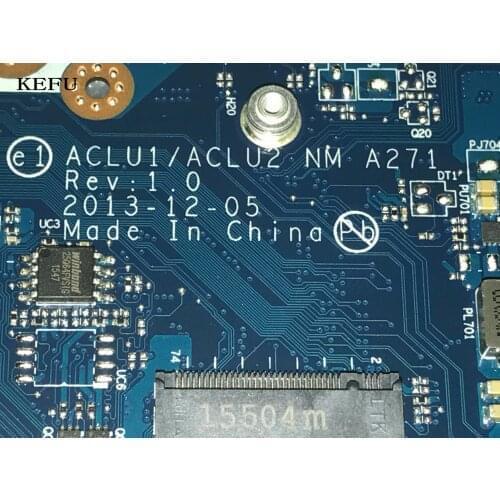 KEFU STOCK 100% NEW MAINBOARD For LENOVO G50-70 ACLU1/ ACLU2 NM-A271 Motherboard BUILD-IN PROCESSOR I5 +VIDEO CARD