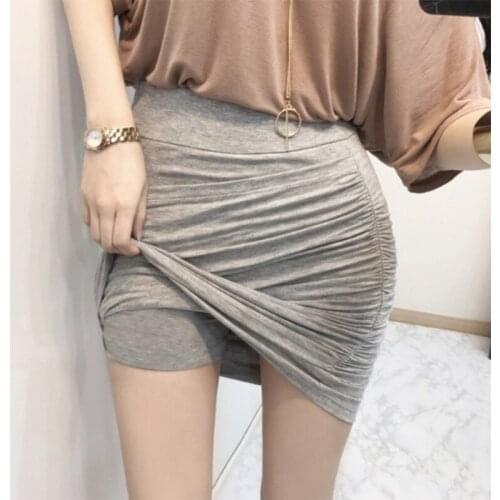 WOMENGAGA Korea 2021 Summer New Hip Mini Skirt Thin Slim Sexy Pleated Skirt Hot Sexy Women Clothes Skirts Womens Gothic 770K