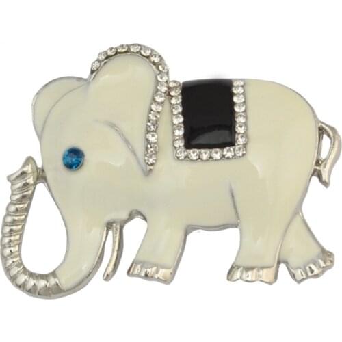 Fashion Rhinestone Elephant Brooch Pins Crystal color Plated Alloy Animal Brooches Unisex Jewelry Suit Accessories