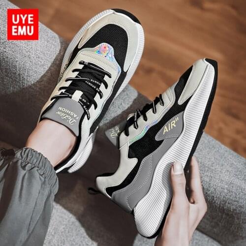 UYEEMU Mens Shoes 2021 Summer New Fashion Casual Breathable Trend All-Match Sneakers Sports Damping Running Shoes Size 39-44
