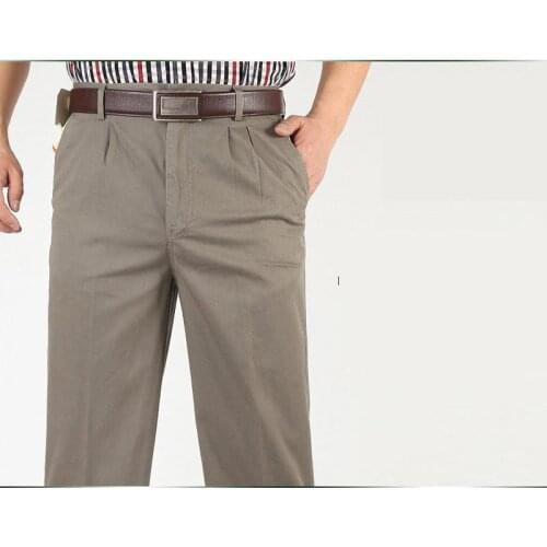 New Arrival Mens Spring Summer Thin Casual High Waist Long Pants Brand Loose Comfortable Super Large Size 30-36 38 40 42 44 46