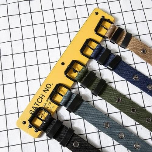 2021New Fashion Canvas Belts Men Fashion Metal Pin Buckle Military Tactical Strap Male Elastic Belt for Pants Mens Tooling Belt