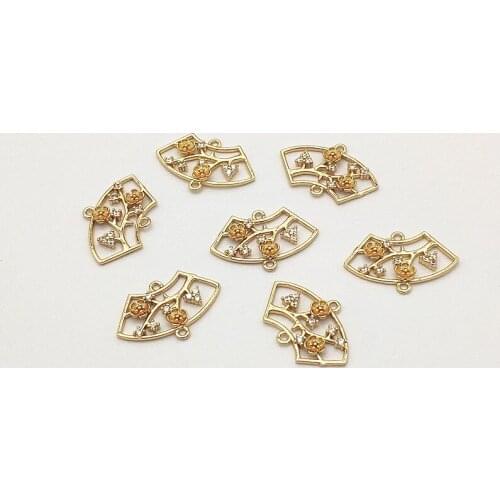 New Arrival! 15x23mm 50pcs Cubic Zirconia Connector For Handmade Necklace/Earrings make DIY Parts,Jewelry Accessories Findings