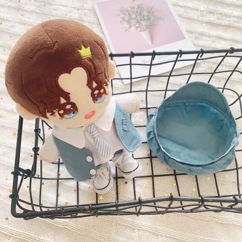 20cm Toy Clothes Idol Doll Dress Up Doll Clothes Suit Muppet Gentleman Suit Houndstooth Beret Christmas Gifts