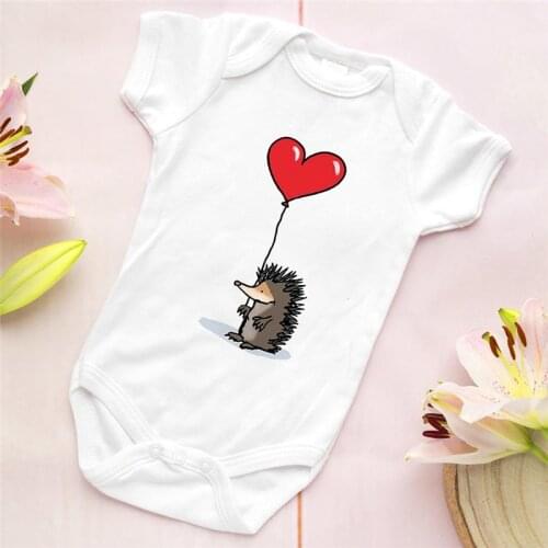Newborns Harajuku Clothes Lively Cute Girl Baby Bodysuits Boy Romper Newborn Hedgehog Print Infant Bodysuit 11035