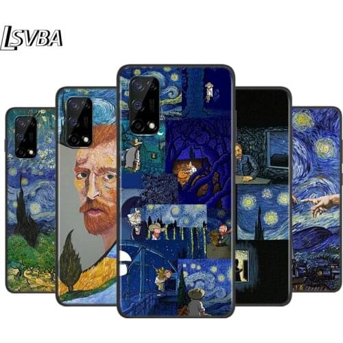 Van Gogh Starry Night Silicone Cover For Realme V15 X50 X7 X3 Superzoom Q2 C11 C3 7i 6i 6s 6 Global Pro 5G Phone Case