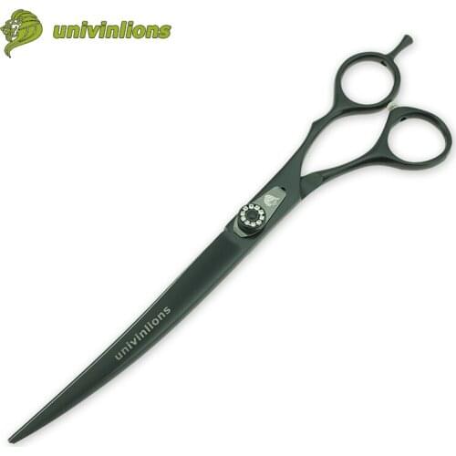 Univinlions 8 inch upward curved animal hair scissors dog grooming shears pet scissors cats pet grooming scissors hand clippers