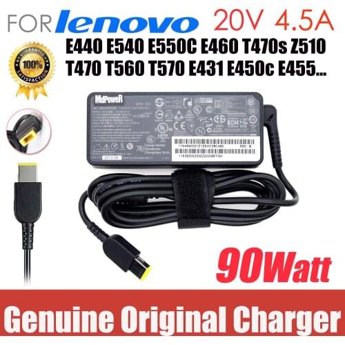 Original 20V 4.5A AC Adapter Laptop Charger For Lenovo Thinkpad E440 E540 E550C E460 T470s T470 T560 T570 E431 E450c E455 Z510