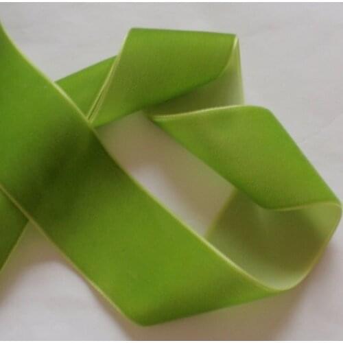1.5 inches Apple Green Velvet Ribbon Gift Packing Free Shipping