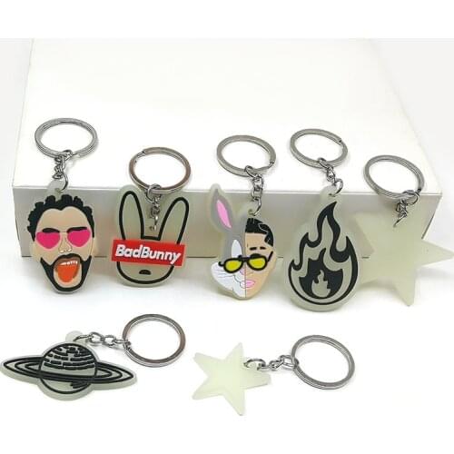 1PCS Keychain PVC Cartoon Key Chain Figure Key Ring Keychain Key Holder Fashion Charms Trinket