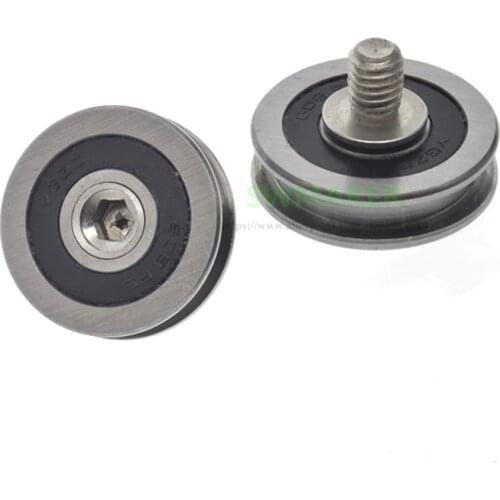 10pcs 8*26*7mm M8 M6*26*7mm H Groove Flat Groove Non-standard 608 Bearing Steel Wheel, Belt Guide Pulley / Metal Driven Pulley