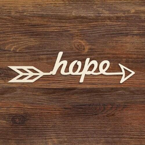 10pcs Wooden Arrow Hope Word Arrow Home Decor Sign Embellishment Charm Decorations For Wedding Birthday Party