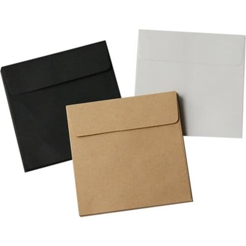 10PCS/LOT 10*10cm Kraft Square Mini Blank Envelopes for Membership Card / Small Greeting Card / Storage Paper Envelopes
