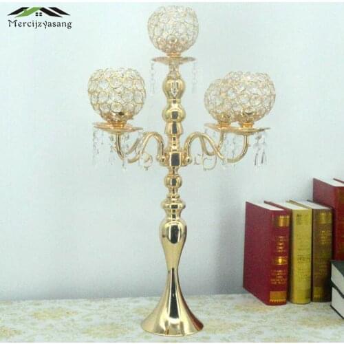 10Pcs/Lot Candle Holder Table Crystal Candlestick Geometric 5-heads Romantic Candle Holders for Wedding/Dinner Decoration GZT126
