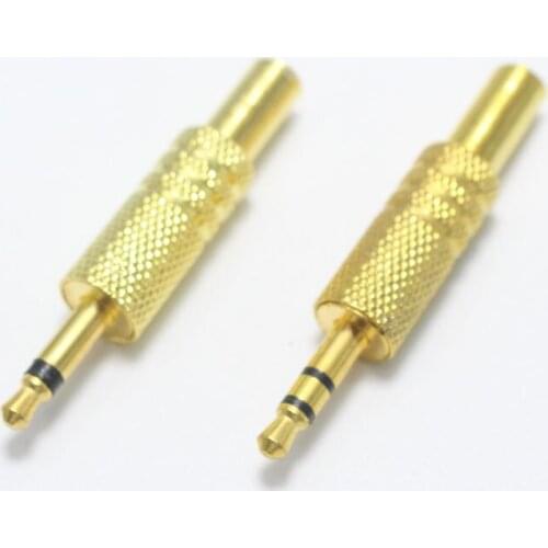 10pcs gold plated 3.5mm plug 3.5 Audio Connector 3.5 mm Mono Stereo Headset Single Dual Track Headphone