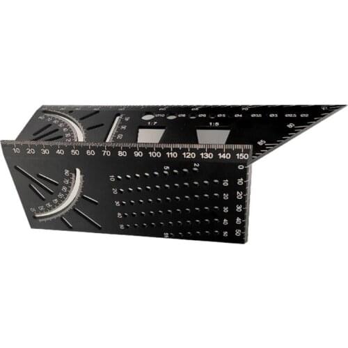 45 90 Degree Accurate Measuring Square Angle Ruler Woodworking Portable Accessories Aluminum Alloy Multifunctional Marking