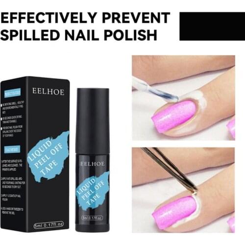 5ml Nail Polish Liquid Peel Off Tape Protect Glue Varnish Anti-spill Latex Fast Dry Skin Care Nail Art Tweezer Protector Tools