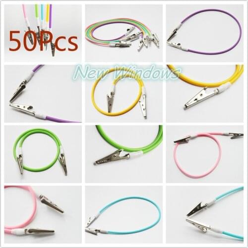 50Pcs Colorful Instrument Bib Clips Silicone Cord Napkin Holder
