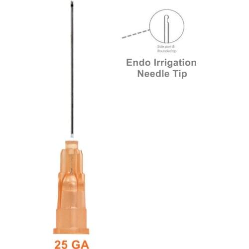 500Pcs Dental Endo Irrigation Needle Disposable Syringe Tips 25GA One Side Hole Root Canal Lateral Irrigation Endodontic Flexibl