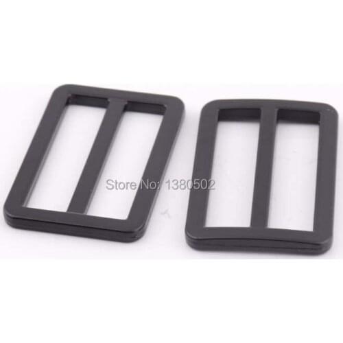 6PCS/lot metal Slider Tri Glide black color Adjust Buckles Backpack Straps Webbing