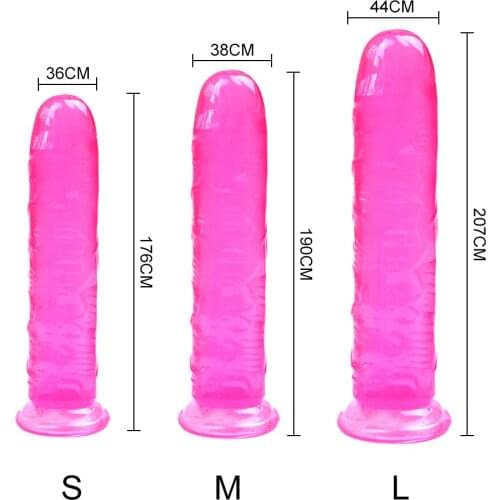 Huge Realistic Dildo With Suction Cup Crystal Jelly Artificial Penis Sex Toys for Woman Men Fake Dick Big Penis Anal Butt Plug