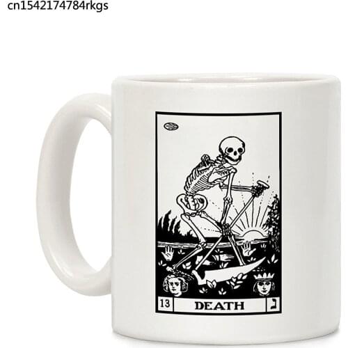 Death Tarot White 11 Ounce Ceramic Coffee Mug