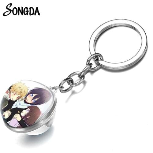 1Pc Popular Anime Noragami Aragoto Yato Key Chain Cosplay Props Cartoon Figures Crystal Glass Ball Key Chain Bag Pendant Llavero