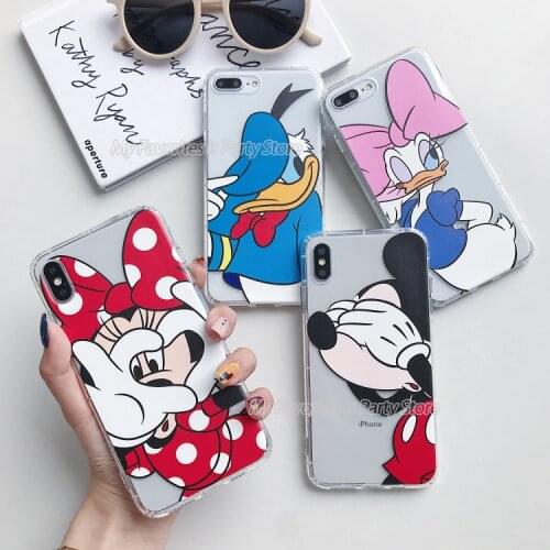 Mickey Mouse Phone Case Transparent Silicone Phone Case Accessories for Iphone XS Max XR11pro MAX Case Birthday Christmas Gift
