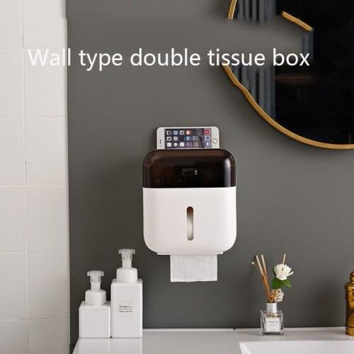 Mr Clean Punch-free Toilet Paper Holder Towel Roll Paper Towel Tube Drawer Wall-mounted Waterproof Tissue Tray Bathroom Supplies