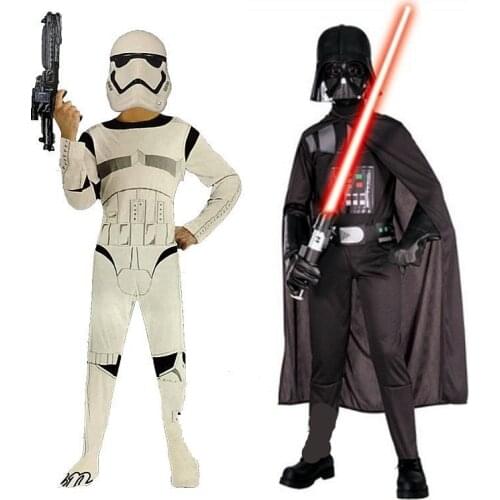 Kids Carnival Clothing Star War Storm Trooper Darth Vader Anakin Skywalker children Cosplay party costume clothing cape mask