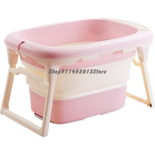 Baby Bathtub Baby Folding Bath Tub Newborn Sitting And Lying Children Bathing Bucket Household Large